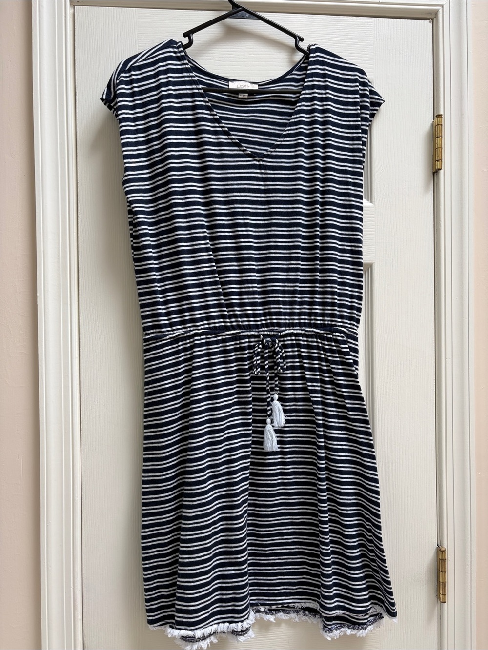 LOFT Navy and White dress